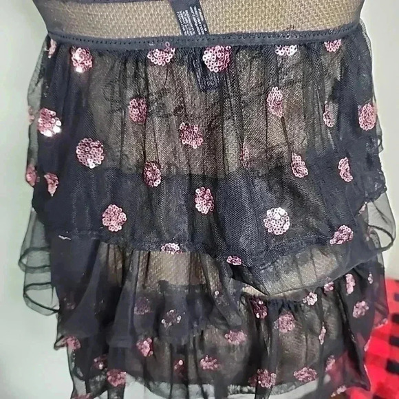 VICTORIA’S Secret Babydoll Slip Black Lace Flirty Sexy Little Thing top. 34 B - Picture 7 of 16